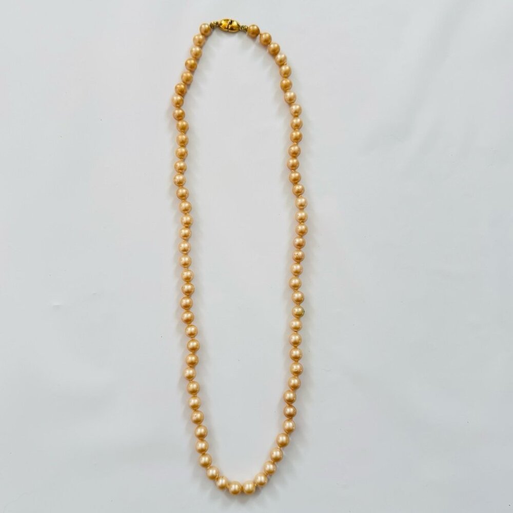 Vintage Monet pearl and gold clasp, necklace